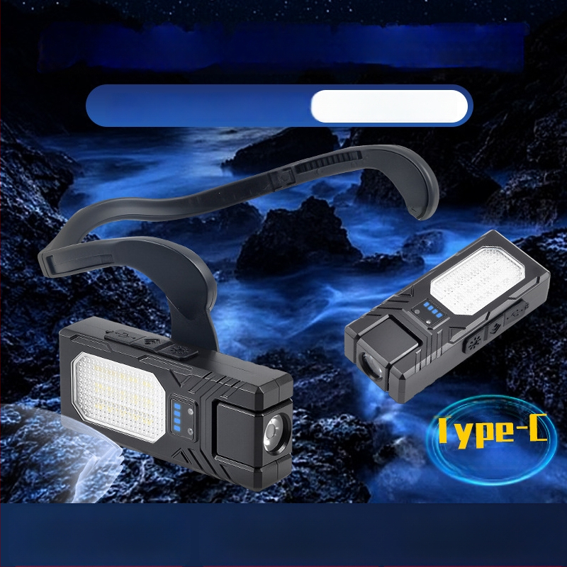 LED челна лампа със сензор, презареждаща се, 1500 mAh батерия, обхват на лъча 100-200 м, ABS корпус