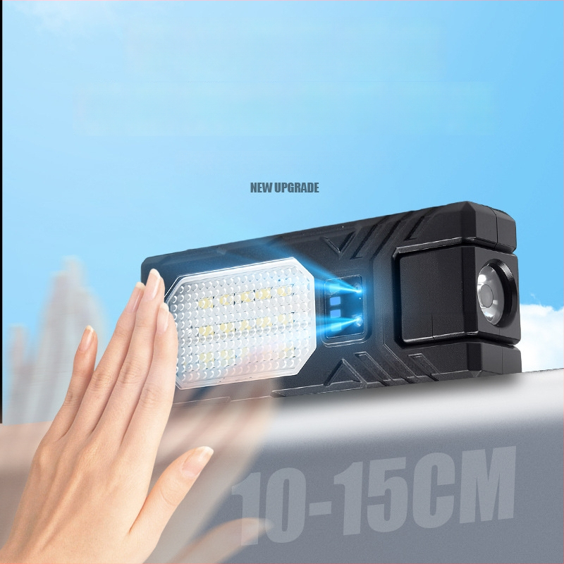 LED челна лампа със сензор, презареждаща се, 1500 mAh батерия, обхват на лъча 100-200 м, ABS корпус