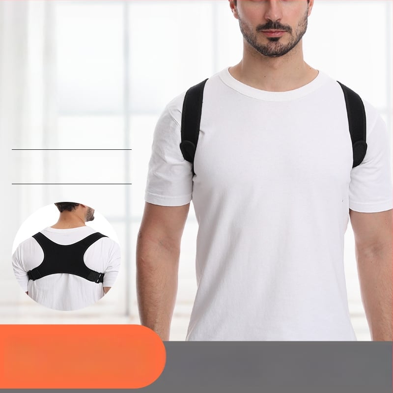 Corector de postură cu bretele reglabile, Curea de susținere a spatelui, model Humpback Correction Belt, material neopren + poliester, potrivit pentru toate sezoanele