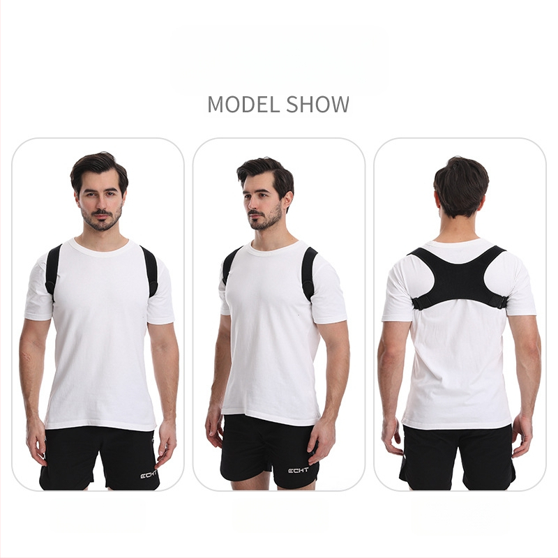 Corector de postură cu bretele reglabile, Curea de susținere a spatelui, model Humpback Correction Belt, material neopren + poliester, potrivit pentru toate sezoanele