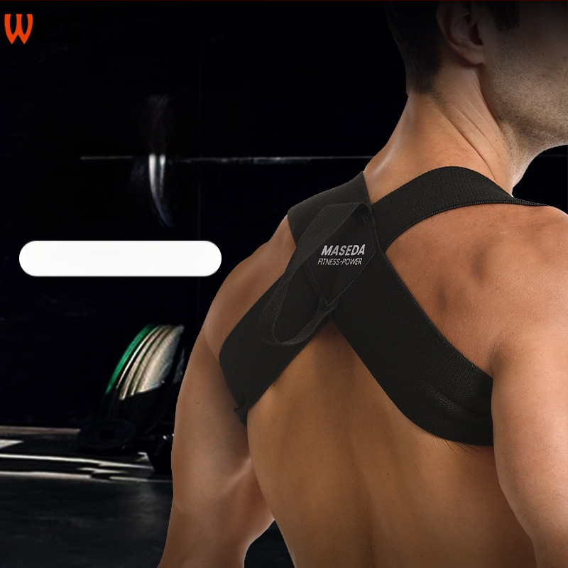 Banda de corecție a poziției umărului pentru împins la bancă și antrenamentele umerilor - West, fibră poliesterică, protecție pentru umeri, utilizare generală, potrivită pentru fotbal, etichetă privată licențiată