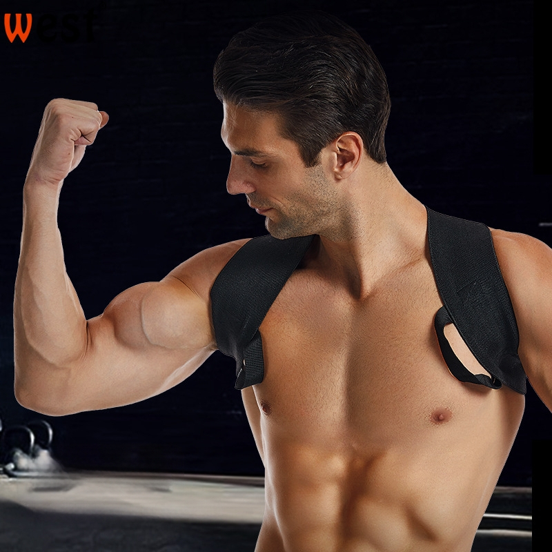 Banda de corecție a poziției umărului pentru împins la bancă și antrenamentele umerilor - West, fibră poliesterică, protecție pentru umeri, utilizare generală, potrivită pentru fotbal, etichetă privată licențiată