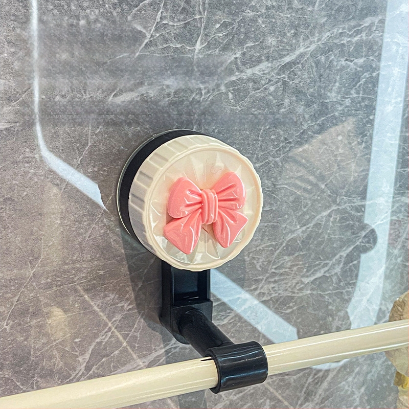 Πλαστικός κρεμάστρας πετσετών με βεντούζα, χωρίς διάτρηση, μονή ράγα μπάνιου, αποθηκευτικός χώρος, με δυνατότητα προσαρμογής