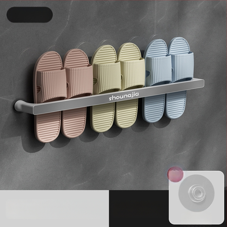 Πλαστική κρεμάστρα πετσετών τοίχου, χωρίς διάτρηση, οργανωτής μπάνιου