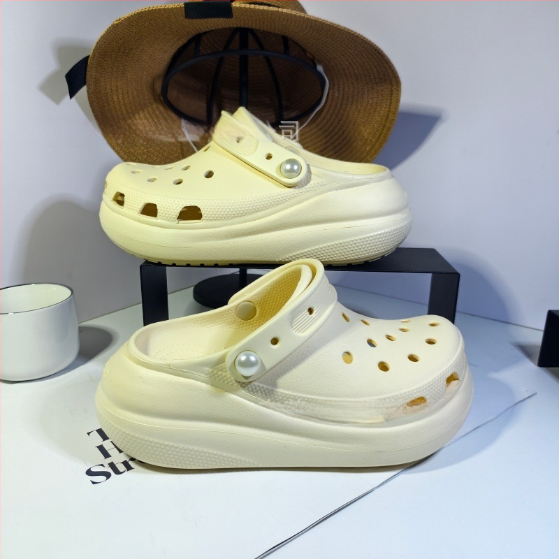 Ženske Crocs‑stile clogove s 5 cm povećanjem visine, EVA potplat, injekcijsko oblikovanje, prozračne, protuklizne
