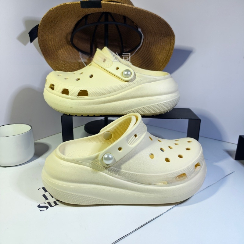 Ženske Crocs‑stile clogove s 5 cm povećanjem visine, EVA potplat, injekcijsko oblikovanje, prozračne, protuklizne