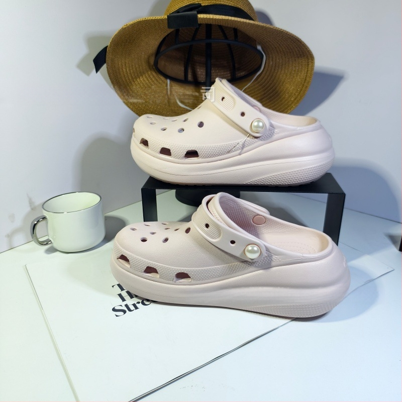 Ženske Crocs‑stile clogove s 5 cm povećanjem visine, EVA potplat, injekcijsko oblikovanje, prozračne, protuklizne
