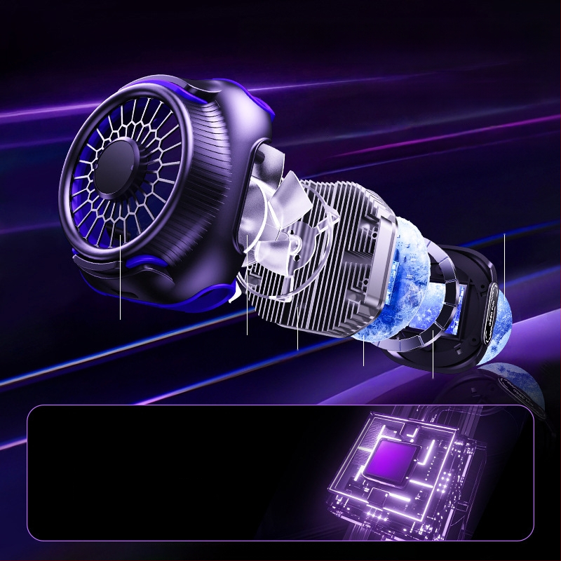 Магнитен охладител за телефон с двуядрен полупроводник, заден клип, 125 г, 10W, Type-C интерфейс, ABS+метал, модел N26