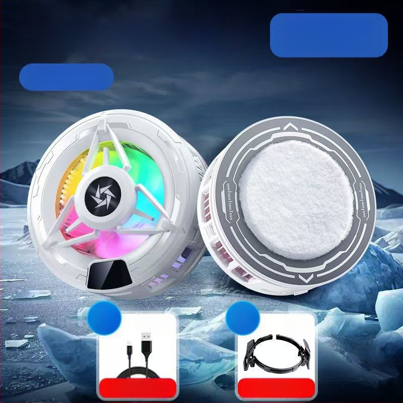 Магнитен охладител за телефон с двуядрен полупроводник, заден клип, 125 г, 10W, Type-C интерфейс, ABS+метал, модел N26