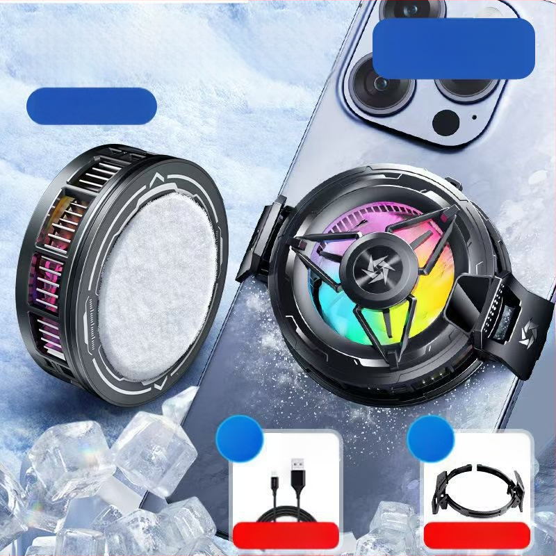 Магнитен охладител за телефон с двуядрен полупроводник, заден клип, 125 г, 10W, Type-C интерфейс, ABS+метал, модел N26