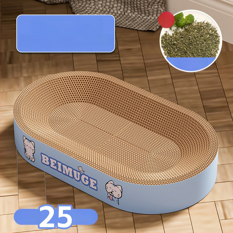 Ολοκληρωμένο κρεβάτι-σανίδα γρατσουνίσματος γάτας, στρογγυλό χαρτόνι από κυματοειδές χαρτί, ανθεκτικό και χωρίς σχίσιμο ινών, επιφάνεια ακονίσματος νυχιών