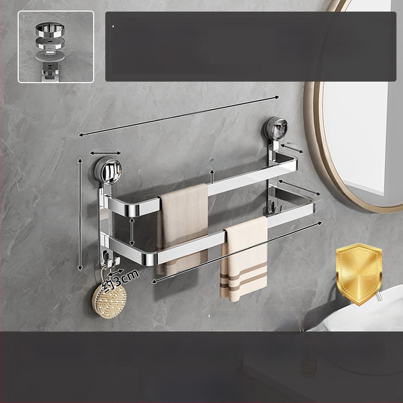 Ράφι μπάνιου από ανοξείδωτο ατσάλι 304 για παντόφλες και πετσέτες - χωρίς διάτρηση, Guangkai μάρκα, παραμετροποίηση