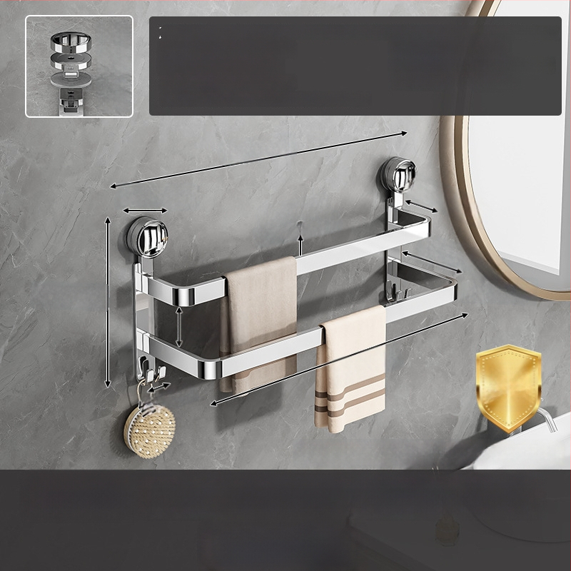 Ράφι μπάνιου από ανοξείδωτο ατσάλι 304 για παντόφλες και πετσέτες - χωρίς διάτρηση, Guangkai μάρκα, παραμετροποίηση