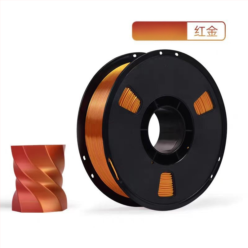 Νήμα PLA Silk για εκτύπωση 3D με μεταξωτή υφή; συμβατό με εκτυπωτές FDM 3D; υλικό: PLA Silk; ακρίβεια εκτύπωσης: ±0,02 mm; βάρος: 1 kg