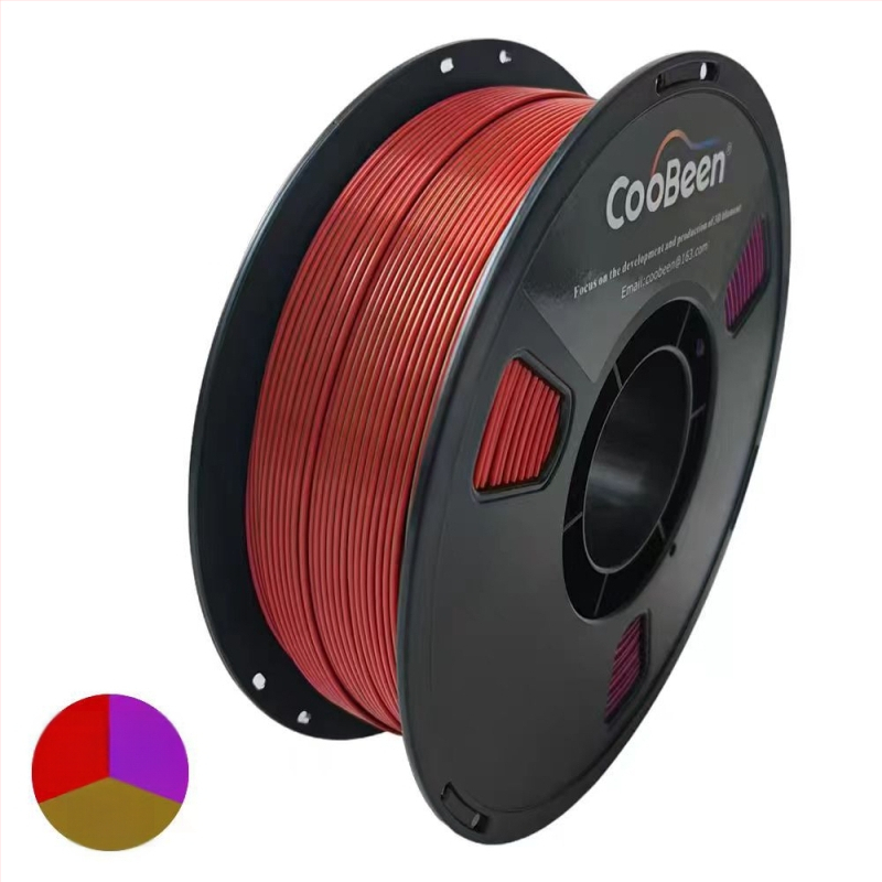 Νήμα PLA Silk για εκτύπωση 3D με μεταξωτή υφή; συμβατό με εκτυπωτές FDM 3D; υλικό: PLA Silk; ακρίβεια εκτύπωσης: ±0,02 mm; βάρος: 1 kg