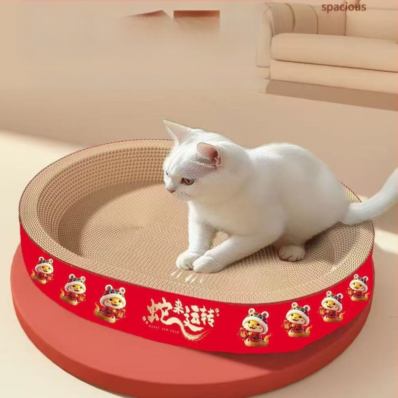 Ξύστρα γάτας από κυματοειδές χαρτόνι – Fu Meow, στυλ Lovable Wind, συσκευασία 1 τεμάχιο.