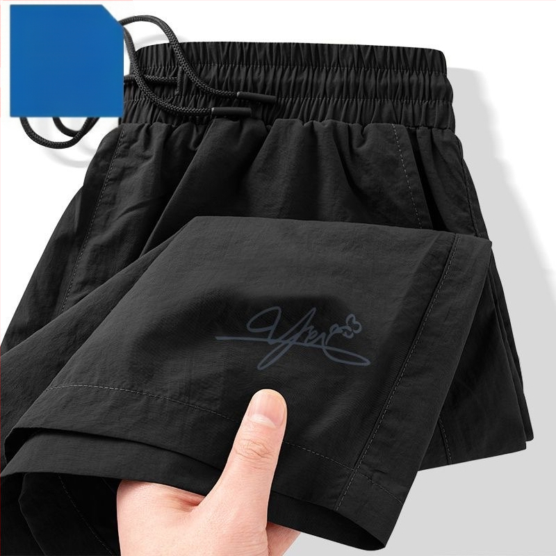 Muške Ice Silk kratke hlače, brzo sušeće, za ljeto, opuštenog kroja, sportsko casual stil