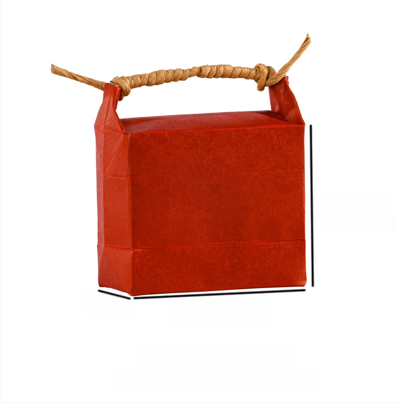 Sac de cadouri din hârtie kraft, stil retro, tăiere prin matriță și lipire; specificație: sac de orez