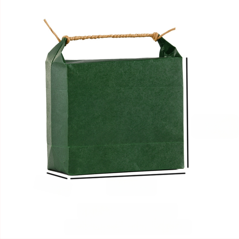 Sac de cadouri din hârtie kraft, stil retro, tăiere prin matriță și lipire; specificație: sac de orez