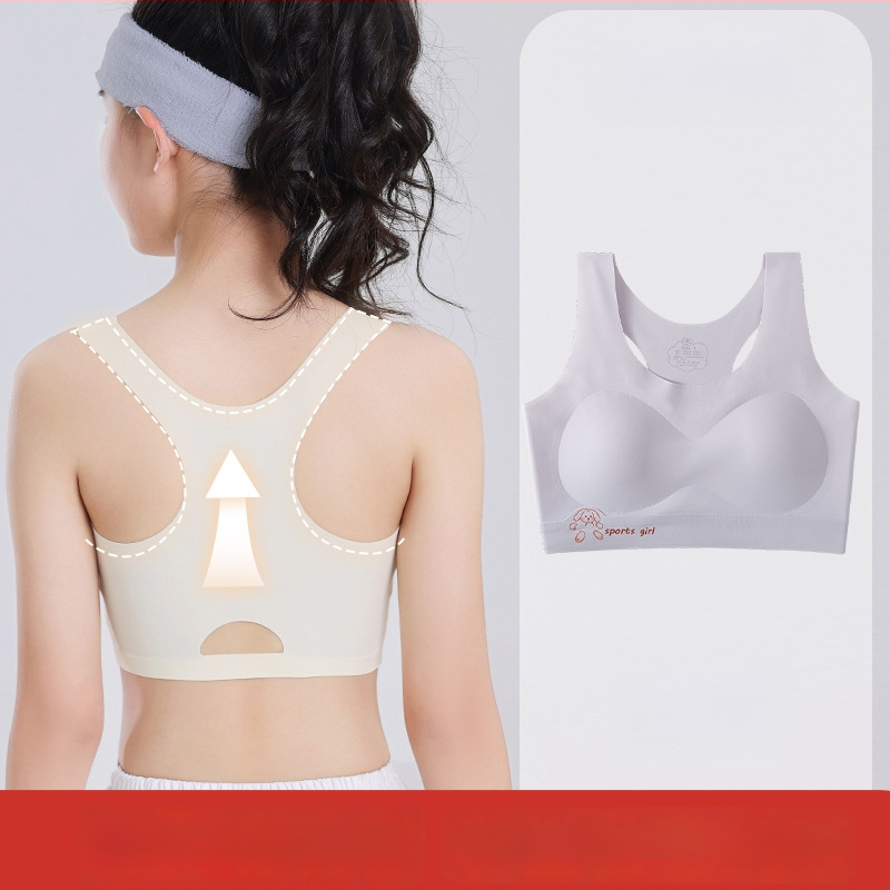 Sportski top za djevojčice s oblikovanim košaricama, Ice Silk/Nylon, 12–16 godina
