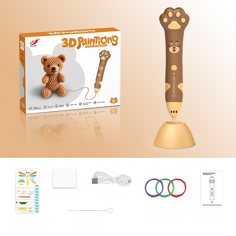 Σετ 3D στυλό εκτύπωσης για παιδιά – Χαμηλή θερμοκρασία, DIY εκπαιδευτικό παιχνίδι τέχνης και επιστήμης (4–6 ετών)