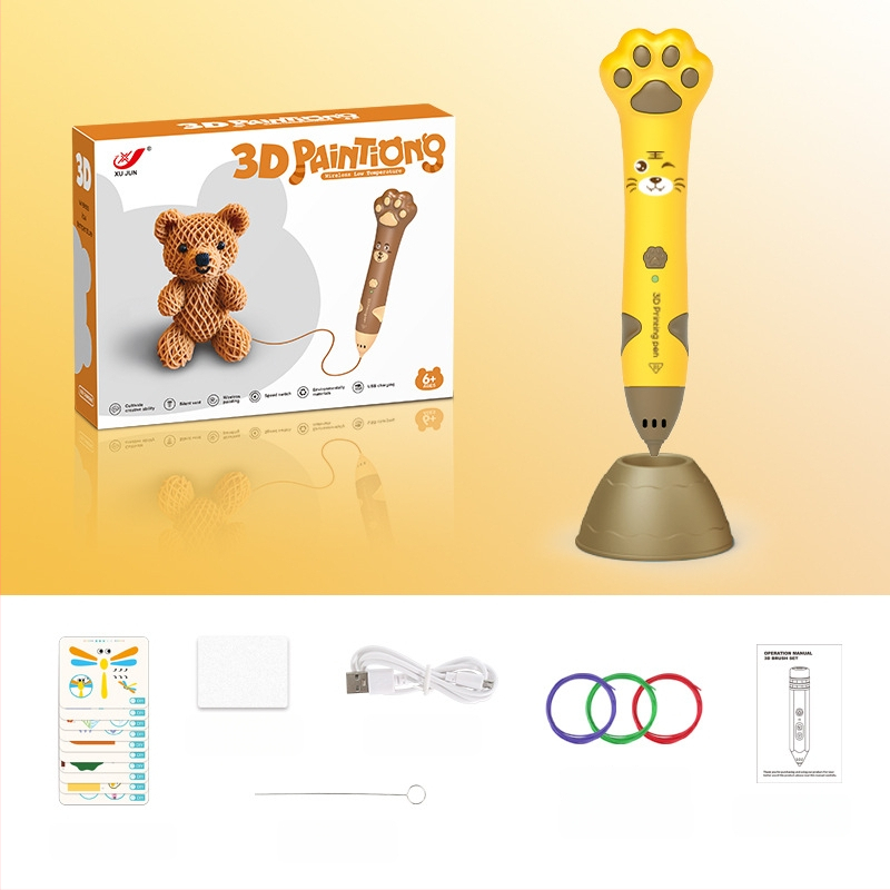 Σετ 3D στυλό εκτύπωσης για παιδιά – Χαμηλή θερμοκρασία, DIY εκπαιδευτικό παιχνίδι τέχνης και επιστήμης (4–6 ετών)