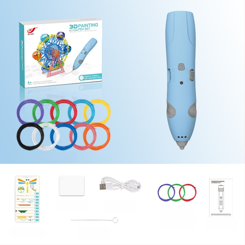 Σετ 3D στυλό εκτύπωσης για παιδιά – Χαμηλή θερμοκρασία, DIY εκπαιδευτικό παιχνίδι τέχνης και επιστήμης (4–6 ετών)