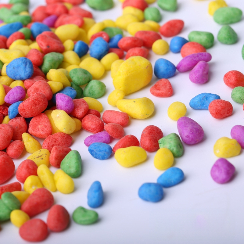 Pietre de peisaj pentru acvariu – nisip pentru fund cu bază din sticlă, pachet 25 kg, 250 g/buc, brand Huaying