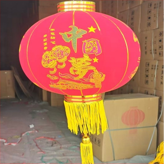 Φανάρι – ζεύγος, ύφασμα βελουδένιας υφής, στρογγυλό σχήμα, εθνοτικό στυλ, χειροποίητο