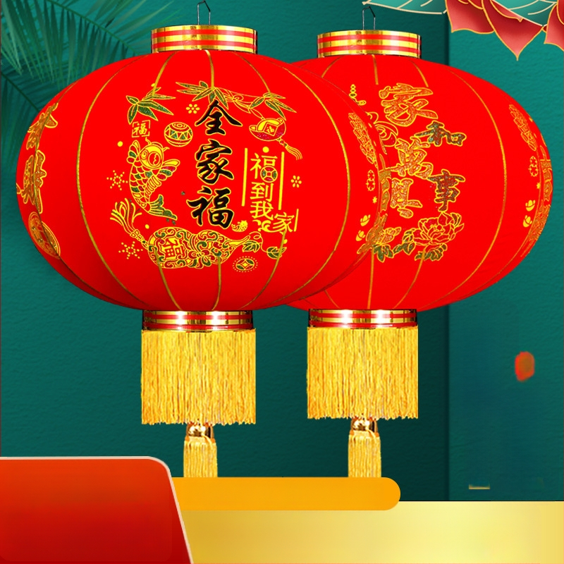 Φανάρι – ζεύγος, ύφασμα βελουδένιας υφής, στρογγυλό σχήμα, εθνοτικό στυλ, χειροποίητο