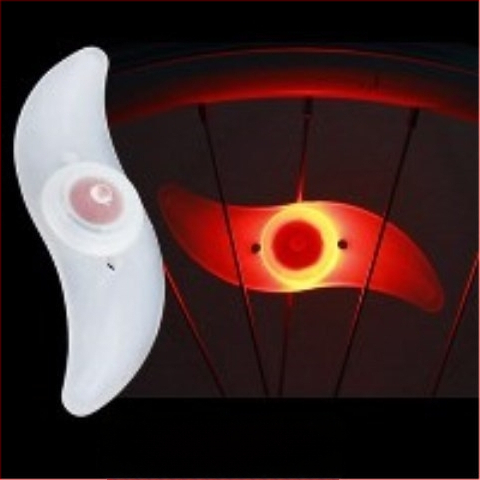 Lumină pentru roata bicicletei pentru adolescenți, cu efecte de clipire pentru plimbări nocturne — Amber; Fără personalizare; Fără import; Alte piețe