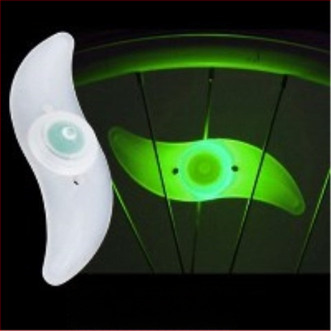 Lumină pentru roata bicicletei pentru adolescenți, cu efecte de clipire pentru plimbări nocturne — Amber; Fără personalizare; Fără import; Alte piețe