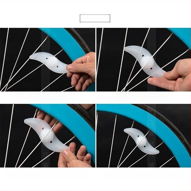 Lumină pentru roata bicicletei pentru adolescenți, cu efecte de clipire pentru plimbări nocturne — Amber; Fără personalizare; Fără import; Alte piețe