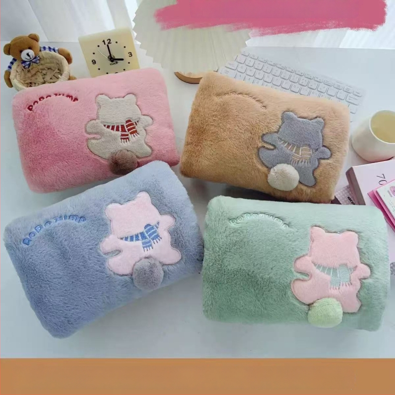 Újratöltő melegviz-palack rajzfilmszerű dizájnnal, robbanásbiztos elektromos melegítővel, plüss kézmelegítő tok cipzárral, levehető és mosható, Corduroy anyagú, modell Double Hands, 220V, 500W, Hőkezelés módja: Töltés, Jiabeibei