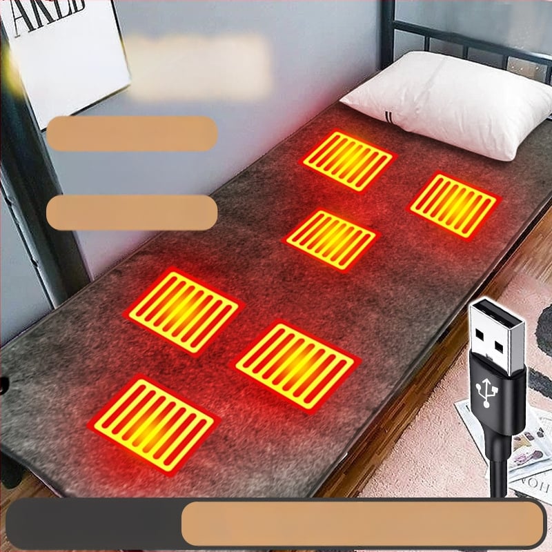 електрическо одеяло, USB захранване, 5V ниско напрежение за отопление, 10W, полиестерно влакно, febory, за общежитие и къмпинг