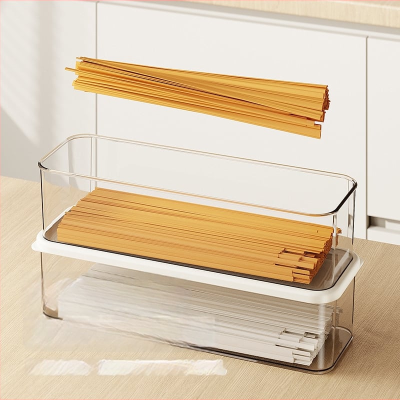 Cutie de depozitare pentru paste – plastic, portabilă, etanșare prin vid, stil simplu, brand Super Celebration