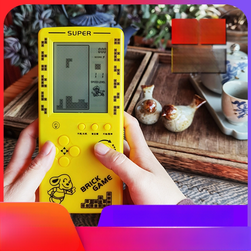 Új hordozható Tetris konzol – egyjátékos, 14+ éves, nosztalgikus retró stílus.