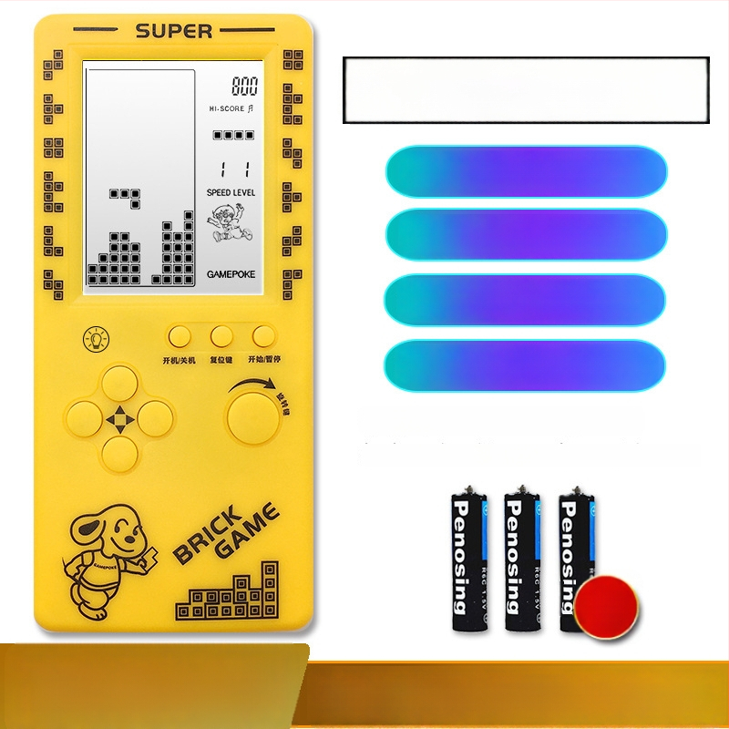 Új hordozható Tetris konzol – egyjátékos, 14+ éves, nosztalgikus retró stílus.