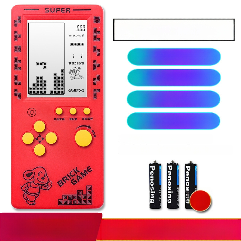 Új hordozható Tetris konzol – egyjátékos, 14+ éves, nosztalgikus retró stílus.