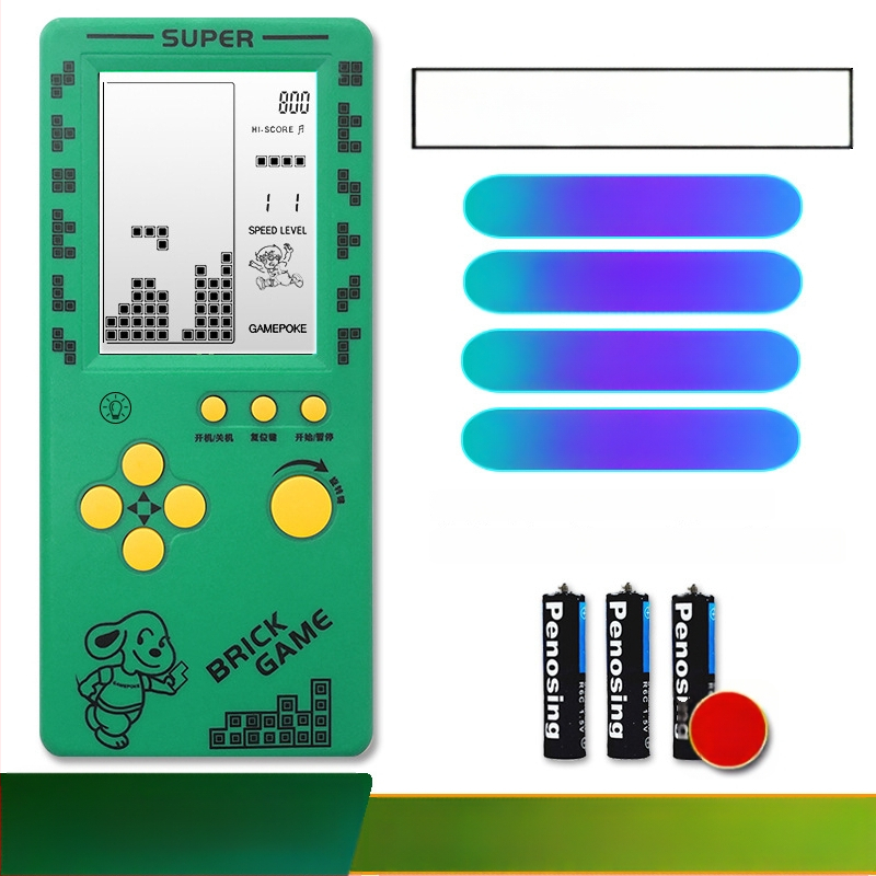 Új hordozható Tetris konzol – egyjátékos, 14+ éves, nosztalgikus retró stílus.