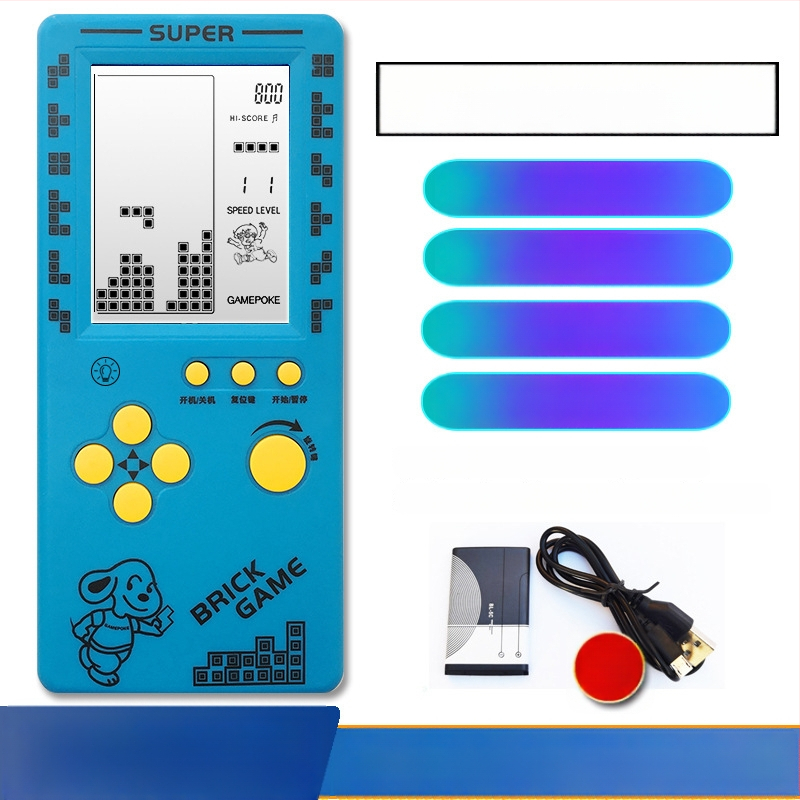 Új hordozható Tetris konzol – egyjátékos, 14+ éves, nosztalgikus retró stílus.
