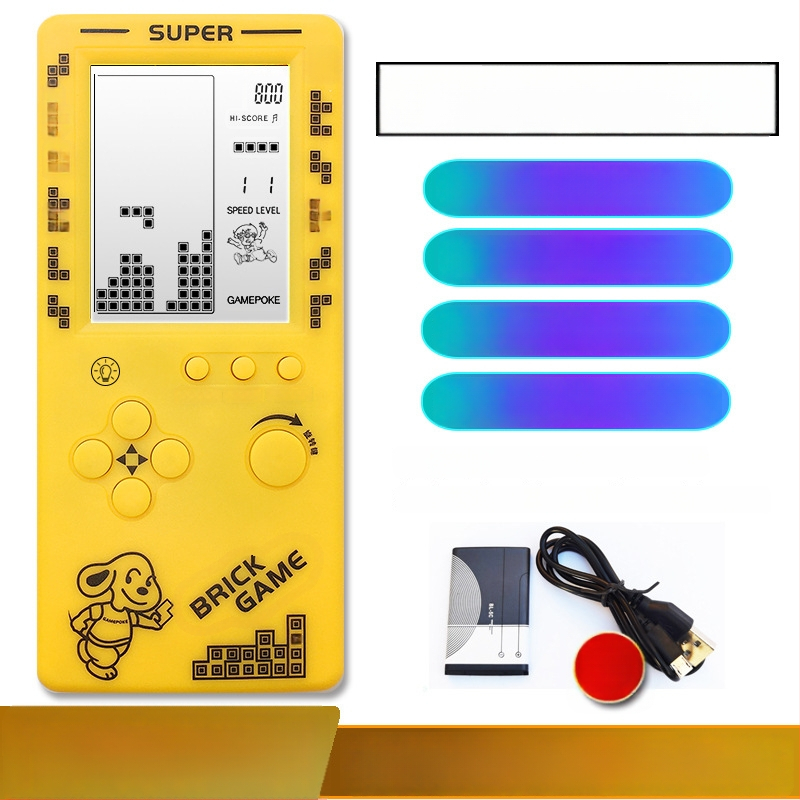 Új hordozható Tetris konzol – egyjátékos, 14+ éves, nosztalgikus retró stílus.