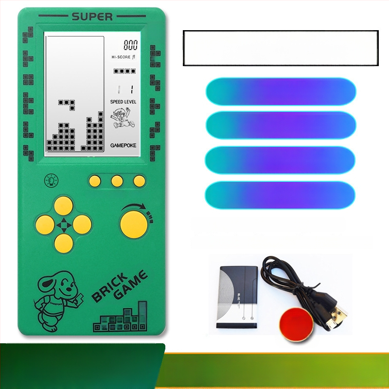 Új hordozható Tetris konzol – egyjátékos, 14+ éves, nosztalgikus retró stílus.