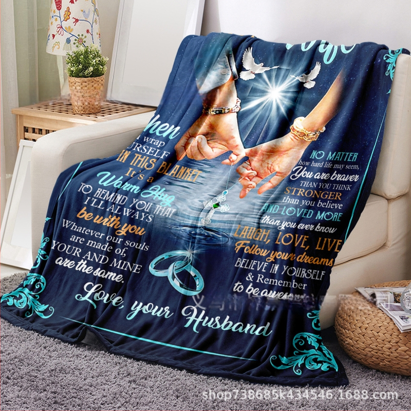 Zihao Flanel Envelope takaró digitális nyomtatással, geometriai minta, 230gsm