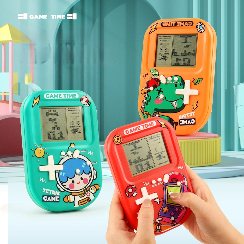 Tetris hordozható játékkonzol eredeti játék szoftverrel, retro nosztalgikus stílus, 1GB memória, egy játékos számára