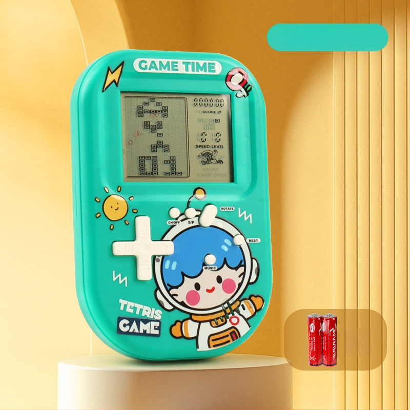 Tetris hordozható játékkonzol eredeti játék szoftverrel, retro nosztalgikus stílus, 1GB memória, egy játékos számára