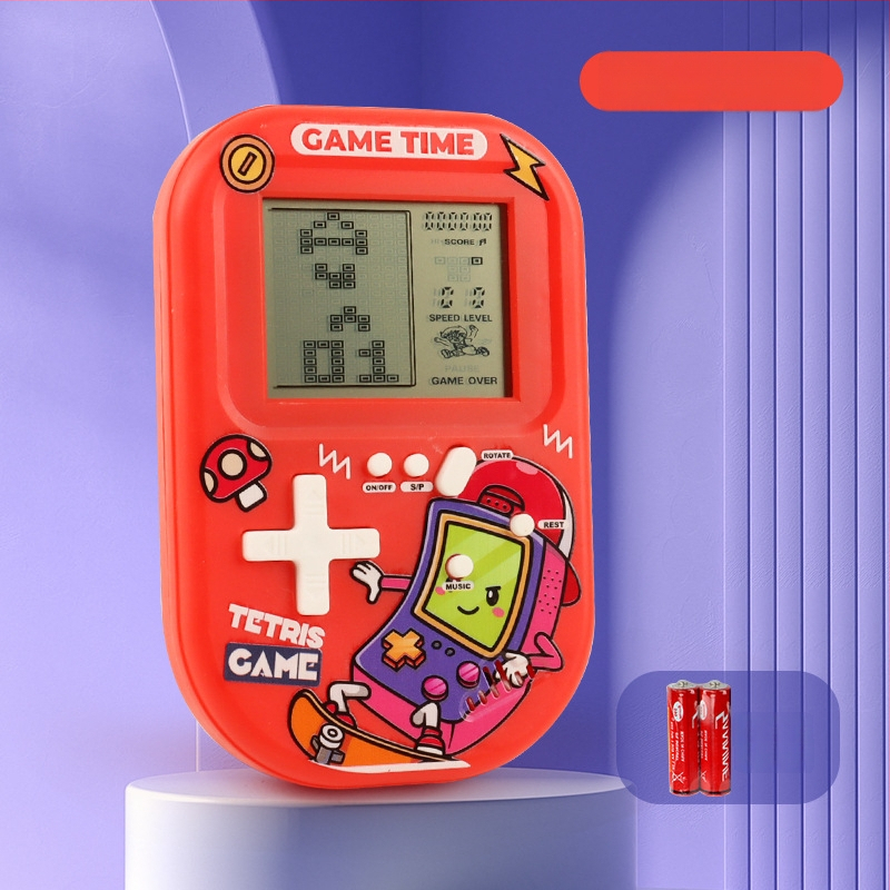 Tetris hordozható játékkonzol eredeti játék szoftverrel, retro nosztalgikus stílus, 1GB memória, egy játékos számára