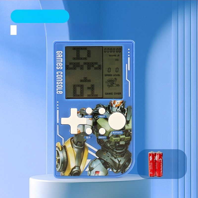Tetris hordozható játékkonzol eredeti játék szoftverrel, retro nosztalgikus stílus, 1GB memória, egy játékos számára