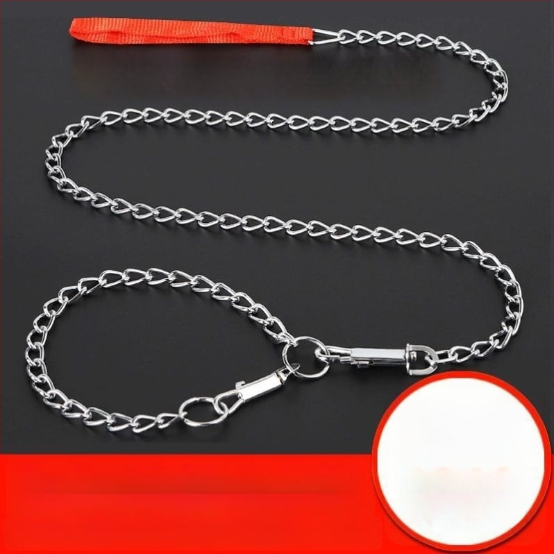 Kutyapóráz vaslánccal – háziállatokhoz való lánc, kötél, medállal