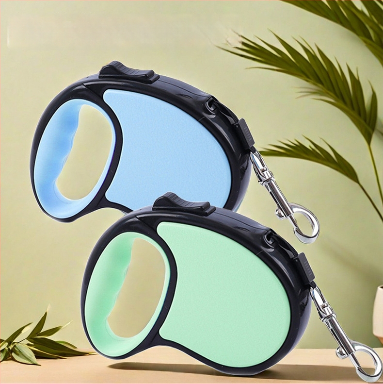 Teleszkópos kutya póráz egygombos fékkel, védelem a szakadás ellen, nylonból, állítható